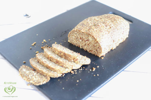Grain-Free Keto-Vegan Seeded Bread Loaf | keto-vegan.com